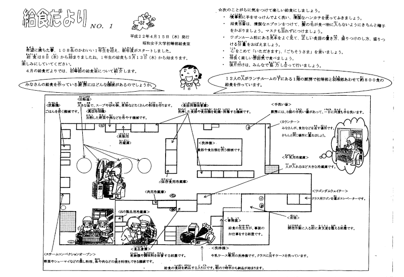 毎号に児童が作れるお弁当レシピ